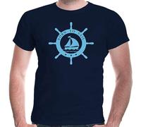 TuoMilky T Shirt Born to Sail Unisex 100% Cotton Short-Sleeve T-Shirts Black XL