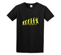 TuoMilky The Evolution of Tennis Unisex 100% Cotton Short-Sleeve T-Shirts Black L
