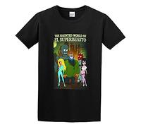 TuoMilky The Haunted World of El Superbeasto Movie Unisex 100% Cotton Short-Sleeve T-Shirts Black S