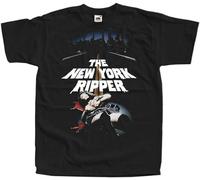 TuoMilky The New York Ripper V1 Lucio Fulci Horror 1982 Unisex 100% Cotton Short-Sleeve T-Shirts Black M