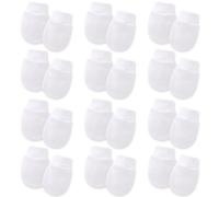 TUONYIS 12 Paires Moufle Bebe Naissance Protege Griffure, Moufle Bebe Naissance en Coton Moufles de Protection Anti-griffure pour Bébé 0-6 Mois Bébé Fille Garçon (Blanc)