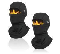 TUONYIS 2 Pièces Casque de Ski,Masque de Ski Noir,Masque Complet,Masque de Ski Coupe-Vent,Cagoule d'hiver,Masque Chaud pour Les Sports de Plein Air Cyclisme Snowboard(Noir)