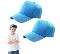 TUONYIS 2 Pièces Casquette de Baseball Coton Casquette pour Enfant Adultes de Anti-Soleil Sunhat Réglable Chapeaus de Baseball Été Chapeux Homme et Femme (FR/ES, Numérique, 55, 60, Bleu Clair)