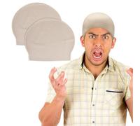 TUONYIS 2 Pièces Perruque Chauve Bonnet Chauve en Latex pour Maquillage Bonnet Chauve Déguisements Adulte Perruque de Crâne, Chauve Accessoire Costume Halloween Faux Cuir Chevelu (Couleur)