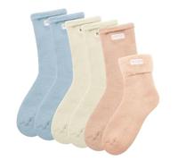 TUONYIS 3 Paires Chaussettes Hiver Femme, Chaussette Hiver Chaude, Corail Polaire Hiver Chaussettes, Chaussettes Montantes Tricotées, Chaussettes de Sol, Épaisse Tricot Chaussettes de Bottes