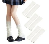 TUONYIS 3 Paires de Jambières Tricotées pour Femmes et Filles Jambières en Laine Dames, Jambières Tricotées Automne et Hiver, Tendance Jambières au Crochet, 90s Knit Chaussettes Boot pour Femmes