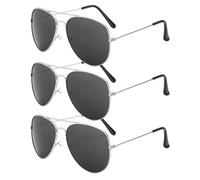 TUONYIS 3 Pièces Lunettes de Soleil Polarisées, Pilote Lunettes de Soleil, Polarisées Décontractées Homme Femme, Protection UV Lunettes Rétro Ultralégères Verres Anti-Reflets Conduite Pêche Sports