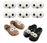 TUONYIS 6 Pièces Charmes de Chaussure, Accessoires pour Sandales, Chaussure Charms Accessoires, Bijoux de Chaussures, Décorations de Chaussures, Breloque pour Sabots Sandales (Blanc)