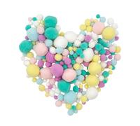 TUONYIS Lot de 260 pompons de couleur assortis pour enfants, 1 à 3 cm, pompons portables et duveteux pour loisirs créatifs, décorations (colorés)