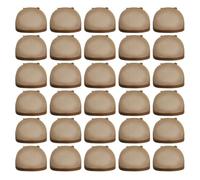 TUONYIS Lot de 30 bonnets de perruque marron chauve pour dentelle sur le devant, bonnets extensibles en nylon pour maintenir la perruque en place, bonnet fin invisible pour perruque HD pour homme et