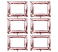 TUONYIS Lot de 6 cadres photo gonflables - 98 x 84 cm - Or rose - Cadre photo gonflable - Cadre photo gonflable pour mariage, anniversaire, fiançailles