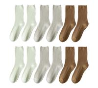 TUONYIS Lot de 6 paires de chaussettes en coton coloré respirant pour femme, adaptées pour le sport, les loisirs et les fêtes., 6 paires, Taille unique