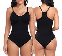 Tuopuda Body Gainant Femme Ventre Plat Body Sculptant Bodysuit Shaper Minceur Shapewear Gaine Amincissante Spaghetti Strap Lingerie Camisole Top Chic Élégant, Noir, M