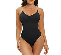 Tuopuda Body Gainant Femme Ventre Plat Bodysuit Sculptant Minceur Shapewear Gaine Amincissante Invisible Corset Corps Shaper Spaghetti Strap Lingerie Camisole, Noir, S