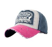 Tuopuda Casquette de Baseball Vintage Unisexe Sport Casquette Snapback Hip-Hop Snap Back Trucker Motorcycle Cap (rose vif),Taille unique