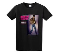 TUOPUKEJI Michael Jackson Beat It Mens Round Neck Cotton T Shirts Size S