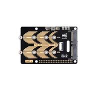 TUOPUONE Adaptateur PCIe vers 2-Ch M.2 de type B compatible avec Raspberry Pi 5 compatible avec 2280/2260/2242/2230 taille NVMe Protocol M.2 SSD RPi 5 NVMe HAT