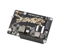 TUOPUONE Adaptateur PCIe vers M.2 avec fonction PoE (B) pour Raspb Pi 5 Prend en charge le protocole NVMe M.2 Disque SSD haute vitesse de lecture/écriture Raspb Pi 5 PoE HAT