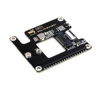 TUOPUONE Adaptateur PCIe vers M.2 compatible avec Raspberry Pi 5 Prend en charge le protocole NVMe M.2 SSD SSD haute vitesse de lecture/écriture HAT + Standard