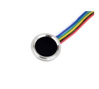 TUOPUONE Capteur d'empreintes digitales capacitif de forme ronde (D) Processeur Cortex Vérification à 360 ° Commande UART de la taille d'une plaque d'ongle