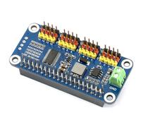 TUOPUONE Chapeau de pilote servo compatible avec Raspberry Pi 16 canaux 12 bits I2C Interface broche droite intègre un régulateur 5 V Livré avec des ressources de développement et un manuel (français
