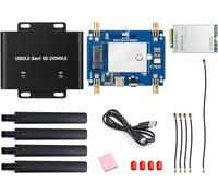TUOPUONE DONGLE Carte d'extension 5G DONGLE Port USB 3.2 Boîtier en alliage d'aluminium Quad antennes embarquées M.2 Key B Interface avec module RM530N-GL 5G (Global)