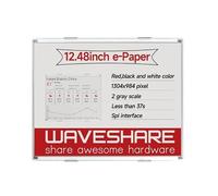 TUOPUONE Écran E-Ink Raw de 12,5" compatible avec Raspberry Pi résolution 1304 × 984 rouge/noir/blanc, interface SPI tricolore sans PCB
