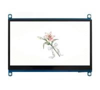 TUOPUONE Écran tactile capacitif LCD (H) de 7 pouces compatible avec Raspberry Pi 4B/3B+/3A+/Zero 2 W Résolution 1024 × 600 Interface d'affichage HDMI Panneau IPS Divers Systèmes Support