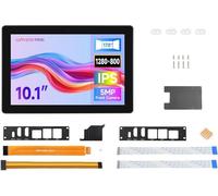 TUOPUONE Écran tactile HMI industriel pour Raspb Pi Options pour 10,1" Prend en charge la double sortie HDMI 4K 10 points de liaison optique tactile Boîtier en alliage d'aluminium