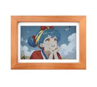 TUOPUONE ESP32-S3-PhotoPainter 7,3" E6 Écran couleur E-Paper avec cadre photo en bois massif, veille ultra longue, résolution 800 × 480, avec chauve-souris