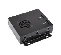 TUOPUONE Mini-ordinateur double Gigabit Ethernet compatible avec Raspberry Pi Compute Module 4 (non inclus) Boîtier en métal avec ventilateur de refroidissement Capacité Ethernet puissante