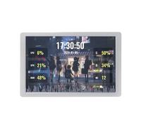 TUOPUONE Moniteur USB de 20,3 cm, écran LCD AIO, écran secondaire de boîtier de PC/écran d'ambiance RVB de bureau, panneau IPS, interface de type C, boîtier en métal CNC, couleur argent
