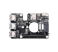 TUOPUONE PCIe vers M.2 4G/5G et USB 3.2 HAT Compatible avec Raspberry Pi 5 Compatible avec SIMCom/Quectel 4G/5G modules RPi 5 HAT Réseau haut débit