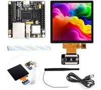 TUOPUONE Pico Ultra RV1106 Carte de développement Linux Micro intègre des processeurs ARM Cortex-A7/RISC-V MCU/NPU/ISP avec module PoE sans fil non inclus avec écran tactile IPS 480 x 480 10,2 cm