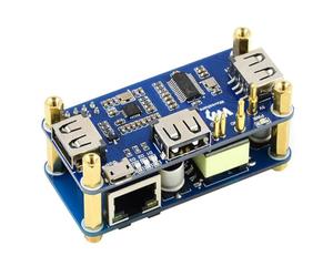 TUOPUONE PoE Adaptateur Ethernet/USB compatible avec Raspberry Pi Zero 3 ports USB 2.0 Conforme à la norme 802.3af Convient pour RPi Zero/Zero 2 W/Zero W/Zero WH