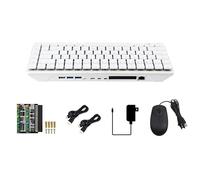TUOPUONE Raspb Pi 500+ Kit de bureau ORD, ordinateur puissant intégré dans un clavier mécanique, double sortie 4K, livré avec disque SSD NVMe officiel Raspb Pi 256 Go