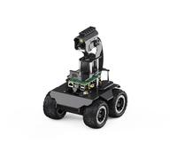 TUOPUONE Robot RaspRover Open Source 4WD AI compatible avec Raspberry 4B Double contrôleurs Corps entièrement en métal Vision par ordinateur Module de caméra panoramique Incluse, PI4B-4GB inclus
