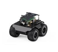 TUOPUONE Robot RaspRover Open Source 4WD AI compatible avec Raspberry 4B double contrôleurs Corps entièrement métallique Vision par ordinateur non inclus Module de caméra panoramique inclinable