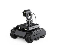 TUOPUONE UGV Rover Open Source Robot 6 roues 4WD AI compatible avec Raspberry Pi 4B/Raspberry Pi 5 Dual Controllers Corps entièrement métallique Vision par ordinateur sans RPi5, avec module Pan-Tilt