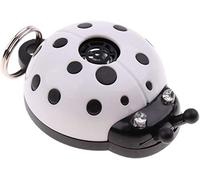 Tuoservo Répulsif à ultrasons pour chiens, chats, tiques, puces, poux et moustiques en forme de coccinelle (blanc)