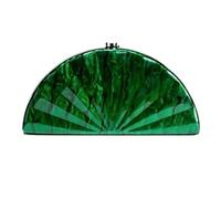 TUOYDJA Pochette Paille,Pochette Raphia Sac à main tendance en forme de demi-lune for femme, sacoche circulaire en forme de tonneau, bandoulière, robe, petite pochette, sac de plage, été(C-104 green)
