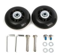 TUOYDJA Roue Valise Universelle,Roue de Valise Universelle 64mm 2 Set Suitcase Bagages Roues de Rechange Essieux Caoutchouc Deluxe Réparation OD