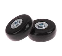 TUOYDJA Roue Valise Universelle,Roue de Valise Universelle Roues de Rechange for valises Noires, réparation de valises, Axes de 40/50 mm de diamètre extérieur, Deluxe, Noires, avec vis(B-01)