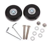 TUOYDJA Roue Valise Universelle,Roue de Valise Universelle Roues de Rechange for valises Noires, réparation de valises, Axes de 40/50 mm de diamètre extérieur, Deluxe, Noires, avec vis(1)