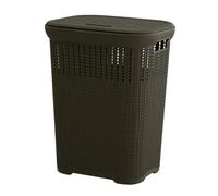 TUOYIBO Grand Panier à Linge Sale en Plastique carré, Panier à Linge Multifonctionnel avec Couvercle, Panier de Rangement pour vêtements Sales, Panier à vêtements Sales, Panier de Rangement