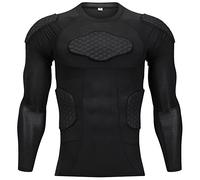 TUOYR Maillot de compression rembourré pour football, paintball, manches longues (chemise rembourrée longue, XL)