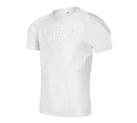 TUOYR Maillot de compression rembourré pour garçon Protection de la poitrine - Pour enfants - Pour football, équitation, paintball rugby cyclisme hockyball Enfant Chemise blanche rembourrée