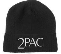 Tupac 2Pac Bonnet Logo Nouveau Officiel Noir Unisex