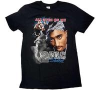 Tupac 2Pac T Shirt All Eyez Homage Logo Nouveau Officiel Homme Noir