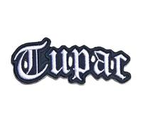 Tupac - Rock Off officially licensed products 2Pac Tupac Patch Cut Out Logo Nouveau Officiel Embroidered Woven Iron On Size Accessory Size